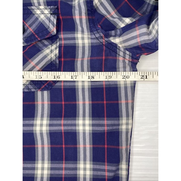 Superdry Men’s New Wash Basket Plaid Long Sleeve Button Down Shirt Blue Pink Med - Picture 8 of 9